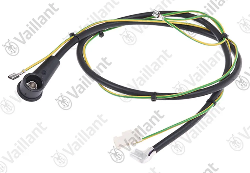 Vaillant Kabel mit mehreren Leitungen und Steckverbindern, verwendet in Heizungs- oder Sanitärsystemen. Das Bild zeigt die Kabelkonfiguration und Anschlüsse.
